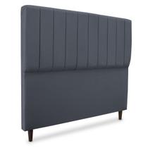 Cabeceira de quarto mavi 90 cm em suede cinza