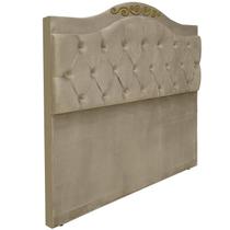 Cabeceira De Solteiro 88 Provençal Capitonê Detalier Suede Bege 120 RBL