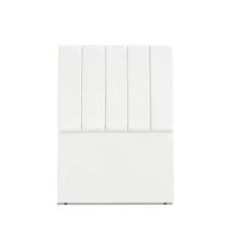 Cabeceira de Solteiro Dalia 100 cm Suede Branco Com Frame Cabeceira de Solteiro Dalia 100 cm Suede Branco Com Frame