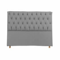 Cabeceira Decor Paris Cama Box king 1,95 M Suede Cinza