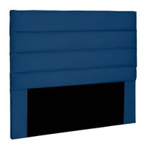 Cabeceira Decorativa 160cm Queen Size Guess Suede Azul Marinho G63 - Gran Belo