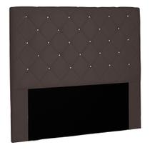 Cabeceira Decorativa Casal 1,40M Tàzio Suede Café G63 - Gran Belo
