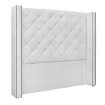 Cabeceira Decorativa Casal 1,64M Loewe PU Branco G63 - Gran Belo Cabeceira Decorativa Casal 1,64M Loewe PU Branco G63 - Gran Belo