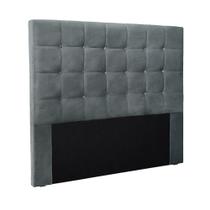 Cabeceira Decorativa King Size 1,95M Tropea Veludo Cinza G63 - Gran Belo