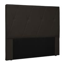 Cabeceira Decorativa King Size 1,95M Yves PU Marrom G63 - Gran Belo