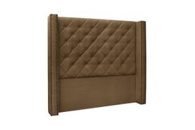 Cabeceira Decorativa Milene Casal 164cm Suede Caramelo - Mozzelar