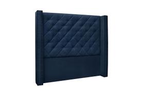 Cabeceira Decorativa Milene Casal 184cm Suede Azul Marinho - Mozzelar