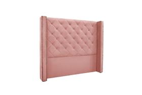 Cabeceira Decorativa Milene Casal 184cm Veludo Rosa - Mozzelar