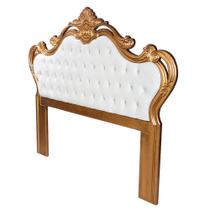 Cabeceira Decorativa Módena Solteiro Bege/Dourada G71 - Gran Belo
