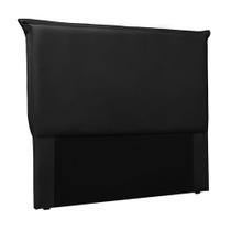 Cabeceira Decorativa Queen Size 1,60M Trento PU Preto G63 - Gran Belo Cabeceira Decorativa Queen Size 1,60M Trento PU Preto G63 - Gran Belo