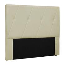 Cabeceira Decorativa Queen Size 1,60M Yves PU Marfim G63 - Gran Belo