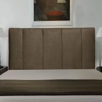 Cabeceira Donna para Cama Box Casal 140 Cm Suede Marrom M11 - D'Rossi