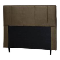 Cabeceira Donna Para Cama Box Queen 160 cm Suede Marrom - D'Rossi