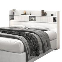 Cabeceira Dubai MDF Cores Diversas Design Moderno Prateleiras