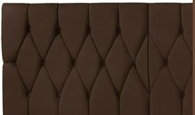 Cabeceira Dubai reta com Capitonê, Design luxuoso, Marrom, 1.40 Casal cama box Cabeceira Dubai reta com Capitonê, Design luxuoso, Marrom, 1.40 Casal cama box