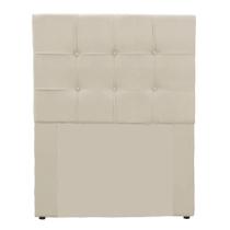 Cabeceira E Box Clean Solteiro 90cm Em Material Sintético Bege