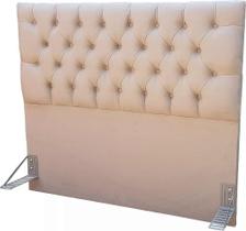 Cabeceira E Box Paris King 1,95m Em Suede Bege Cabeceira E Box Paris King 1,95m Em Suede Bege