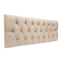 Cabeceira E Box Paris Queen 1,60m Painel Em Material Sintético Bege