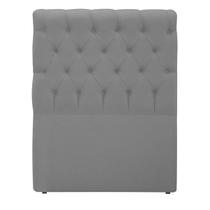 Cabeceira E Box Paris Solteiro 90cm Em Suede Cinza