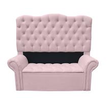 Cabeceira e Recamier Virginia Ideal Para Cama Box Casal 140cm