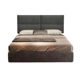 Cabeceira Elegance Estofada Cama Box Casal 1.40 - Cinza