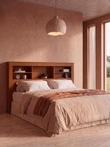 Cabeceira Elegance Para Cama Box Queen até 1,60 m Multiuso 5 Prateleiras com 2 opções de Cores na Montagem Cabeceira Elegance Para Cama Box Queen até 1,60 m Multiuso 5 Prateleiras com 2 opções de Cores na Montagem