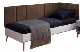 Cabeceira em L com Lateral Solteiro Cama Box Cantinho