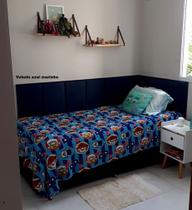 Cabeceira em L - módulos quadrados - 093x188x050