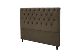 Cabeceira Embaixatriz Plus Queen 1600mm Suede Marrom Taupe - Simbal