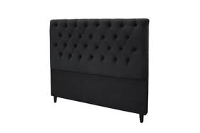 Cabeceira Embaixatriz Plus Queen 1600mm Suede Negro - Simbal