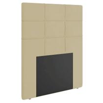 Cabeceira Esmeralda Para Cama Box Solteiro 90 cm material sintético Bege - D'Rossi