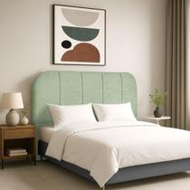 Cabeceira Estofada 140 cm Para Cama Box Casal Boucle Luxo - Clique Chique Cabeceira Estofada 140 cm Para Cama Box Casal Boucle Luxo - Clique Chique