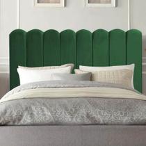 Cabeceira Estofada Alanis 195CM King Suede Verde - D A DECOR Cabeceira Estofada Alanis 195CM King Suede Verde - D A DECOR