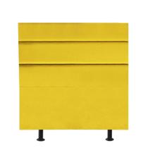 Cabeceira Estofada Argentina 100cm Solteiro Para Cama Box Quarto Suede Amarelo - Gat Magazine