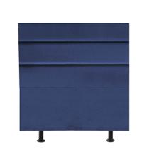 Cabeceira Estofada Argentina 100cm Solteiro Para Cama Colchão Box Quarto Suede Azul Marinho - Aurora Line
