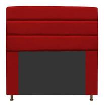 Cabeceira Estofada Argentina 100CM Solteiro Suede Vermelho - D A DECOR