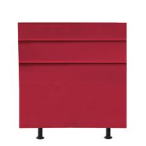 Cabeceira Estofada Argentina 120cm Viúva Solteirão Para Cama Box Quarto Suede Vermelho - Ahazzo Móveis