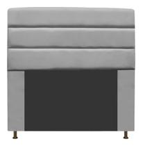 Cabeceira estofada argentina 140cm casal tecido sintético cinza - ma decor Cabeceira estofada argentina 140cm casal tecido sintético cinza - ma decor