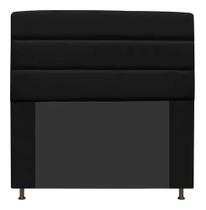 Cabeceira estofada argentina 160cm queen tecido sintético preto - ma decor Cabeceira estofada argentina 160cm queen tecido sintético preto - ma decor