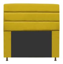 Cabeceira Estofada Argentina 160CM Quenn Suede Amarelo - D A DECOR