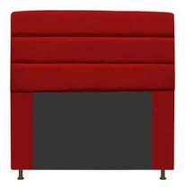 Cabeceira Estofada Argentina 195CM King material sintético Vermelho - D A DECOR