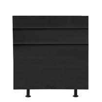 Cabeceira Estofada Argentina 90cm Solteiro Para Cama Box Quarto Suede Preto - Ahazzo Móveis