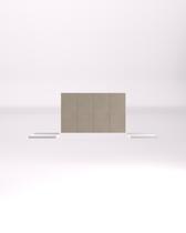 Cabeceira Estofada Bege Maceió + Bancada - Solteiro - Box