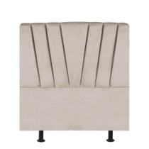Cabeceira Estofada Bélgica 100cm Solteiro Para Cama Box Quarto Suede Bege - Gat Magazine