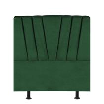 Cabeceira Estofada Bélgica 90cm Solteiro Para Cama Box Quarto Suede Verde - Ahz Móveis