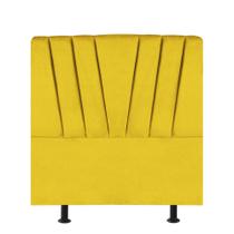 Cabeceira Estofada Bélgica 90cm Solteiro Para Cama Colchão Box Quarto material sintético Amarelo - Aurora Line Cabeceira Estofada Bélgica 90cm Solteiro Para Cama Colchão Box Quarto material sintético Amarelo - Aurora Line