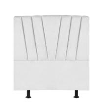 Cabeceira Estofada Bélgica 90cm Solteiro Para Cama Colchão Box Quarto Suede Branco - Aurora Line