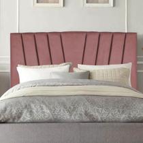 Cabeceira Estofada Bélgica 90CM Solteiro Suede Rose - D A DECOR
