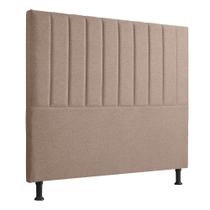Cabeceira Estofada Bella King 195cm Linho - Shop das Cabeceiras
