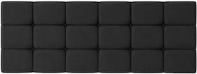 Cabeceira Estofada Bia 1.40 Cama Box Casal -Preto Suede Cabeceira Estofada Bia 1.40 Cama Box Casal -Preto Suede